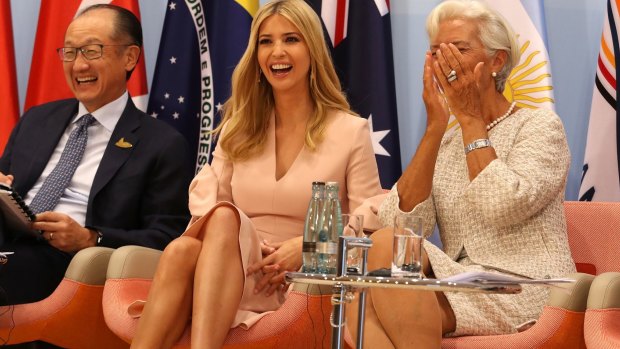 Ivanka Trump and Managing Director of the International Monetary Fund Christine Lagarde during the G20 summit.