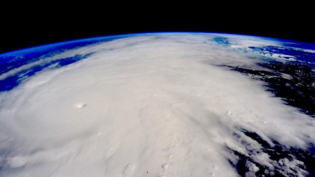 This image taken on Friday from the International Space Station shows the category 5 storm Hurricane Patricia from above.