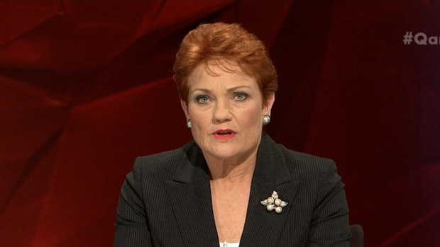 Pauline Hanson Hanson has indicated that she remains unconvinced by tax cuts for bigger businesses.