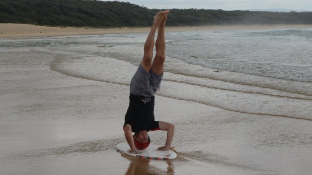 Ron Aggs has claimed a new Australian record for skimboarding.