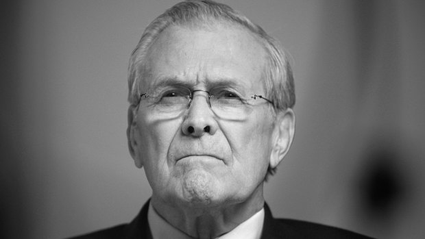 Former US secretary of defence Donald Rumsfeld was an important figurehead in the controversial War on Iraq.