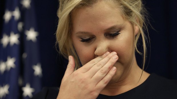 Emotional plea: Amy Schumer.