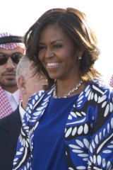 Michelle Obama in Saudi Arabia.