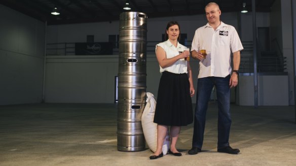 Tracy Margrain and Richard Watkins, owners of BentSpoke Brewery in Braddon, are opening a new venue and canning facility in Mitchell.