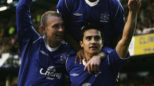 Tim Cahill won the award during his time at Everton.