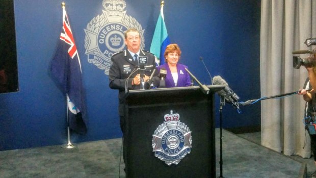 Police Commissioner Ian Stewart and Police Minister Jo-Ann Miller announce the introduction of the AMBER Alert system in Queensland.