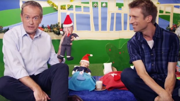 Bill Shorten's surprise appearance on Sammy J spoof Playground Politics is still electioneering, even if comedic.