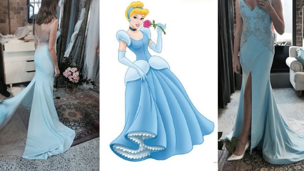 The dress Georgia wore to the ball was inspired by Cinderella.