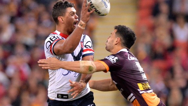 Taking a time out: Latrell Mitchell.