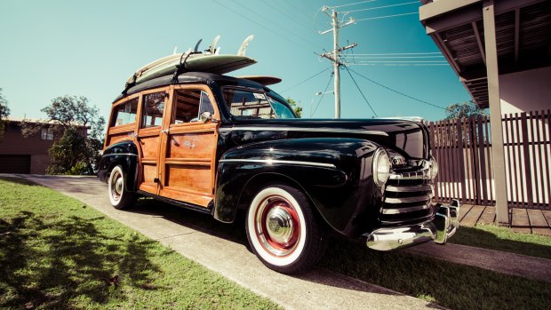 The eye-catching 1946 Ford Woody.