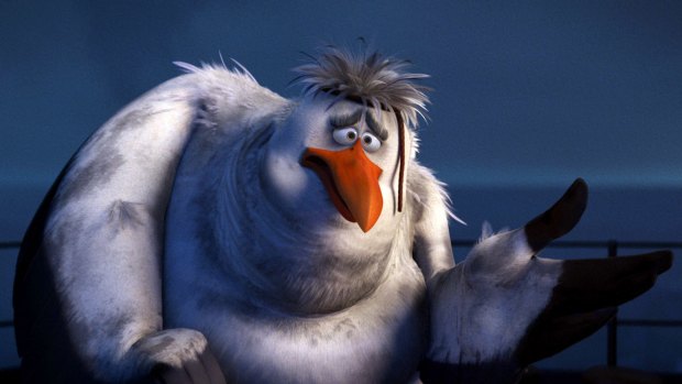 Jasper, voiced by Danny Trejo, in <i>Storks</i>. Much of the film's humour is laboured or unsuitably knowing.