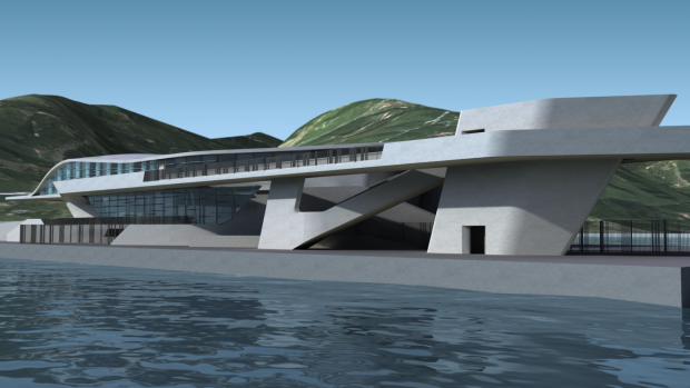An artist's impression of the Salerno cruise ship terminal.