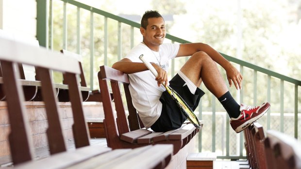 High flyer: Nick Kyrgios on Monday after signing a sponsorship deal with Malaysia Airlines.