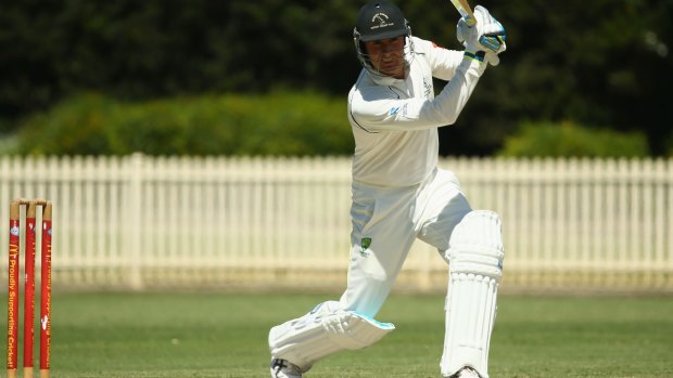 Raring to go:  Michael Clarke batting in Sydney grade cricket on Saturday.