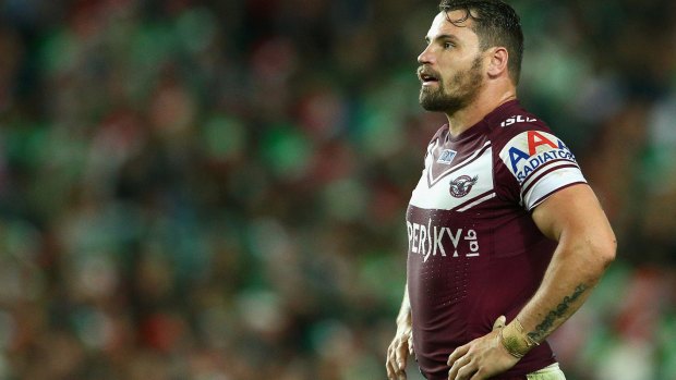 On the move: Manly enforcer Anthony Watmough.