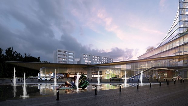 Aquis' proposal for a redeveloped Canberra casino, for which it wants 500 poker machines.