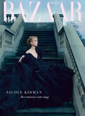 Nicole Kidman on the cover of Harper's Bazaar.