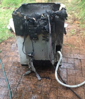 The Samsung washing machine from a fire near Port Stephens.