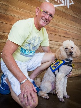 Greg Kelly, who has dementia, and his medical assistance dog Pep.