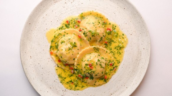 Spanner crab ravioli.