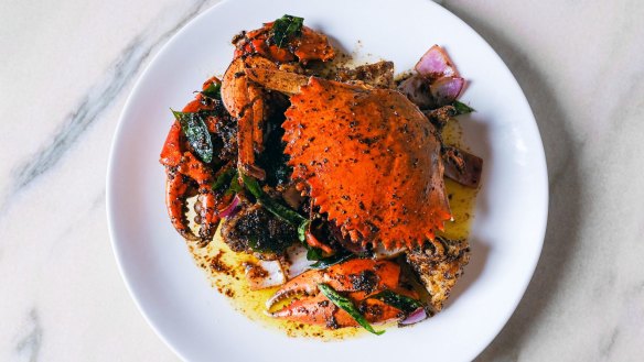 Black pepper curry mud crab. 