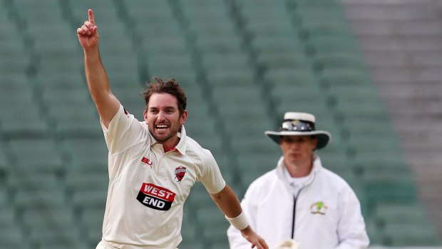 South Australian bowler Chadd Sayers was overlooked by selectors.