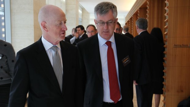 RBA Governor Glenn Stevens and Mr Parkinson at the National Reform Summit in Sydney on Wednesday.