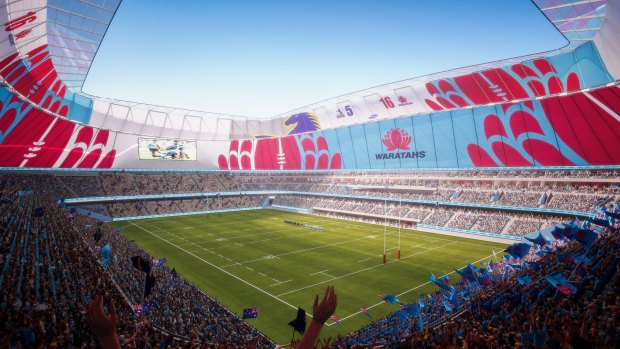 An artist's impression of what the fan experience would be like in the new Allianz Stadium.