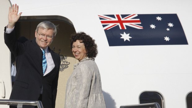 Therese Rein with former prime minister Kevin Rudd.