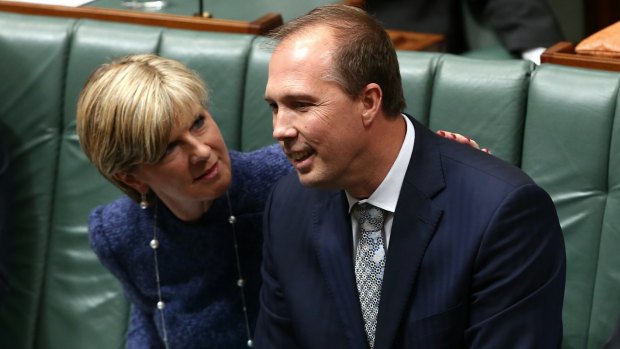 Foreign Minister Julie Bishop and Immigration Minister Peter Dutton