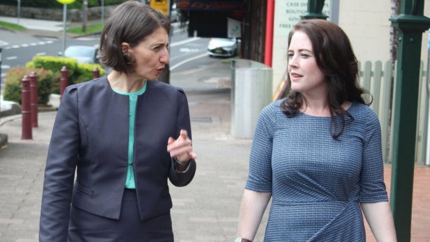 Felicity Wilson, candidate for the byelection for the seat of North Shore with Premier Gladys Berejiklian.
