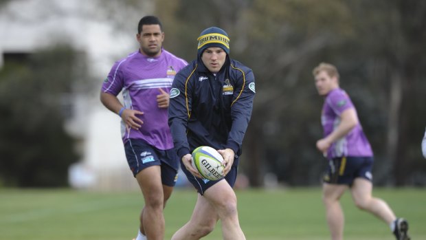 Brumbies captain Stephen Moore going through some light training this week in Canberra before Saturday's semi-final in Wellington.