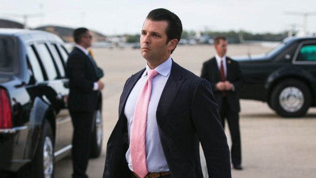 Centre of attention: Donald Trump junior may have given those investigating his father's campaign their smoking gun.