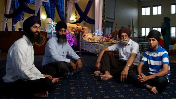 (Left to right) Dibjot Singh, Amar Singh, Captain Sarjinda Sandhu and 14-year-old Jaskirt Singh.