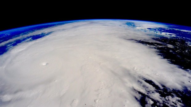 An image taken by Scott Kelly from the International Space Station on Friday shows the Category 5 storm Hurricane Patricia from above.