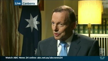 Prime Minister Tony Abbott made the comments during an interview on ABC News Breakfast.
