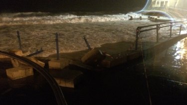 Wave damage at the south end of Coogee Beach