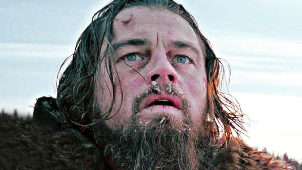 Leonardo DiCaprio is nominated for <i>The Revenant</i>.