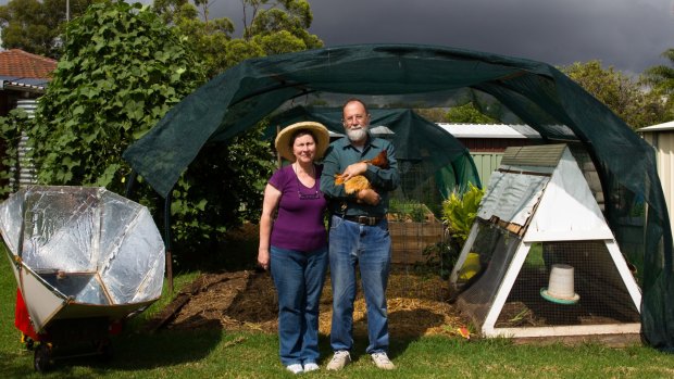 Linda and Nevin Sweeney produce about 80 per cent of their food in suburban St Clair.