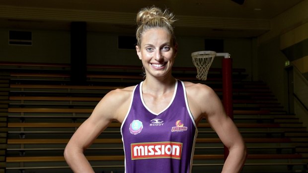 Laura Geitz in training this year with the Queensland Firebirds.  