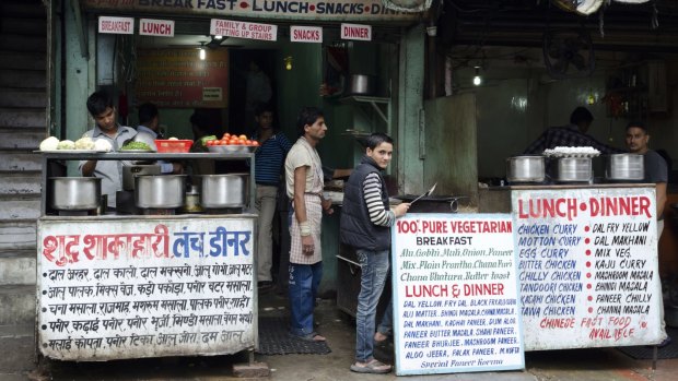 Dhabas are popular in India as roadside food stalls and snack bars.