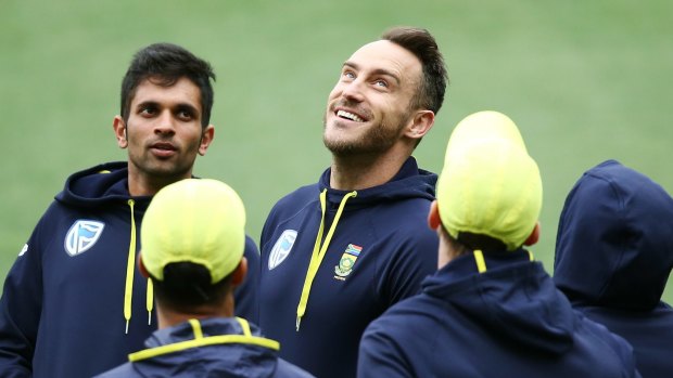 In the pink: Faf du Plessis has been cleared to play in the Adelaide day/night test match.
