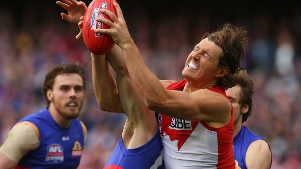 Hands up: The Swans face a call over their ruck stocks but Kurt Tippett isn't expected to make way.