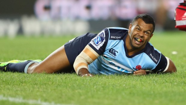 Devastating blow: Kurtley Beale suffered a serious knee injury in May.