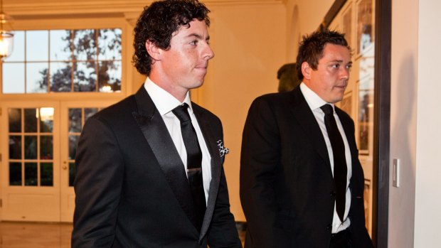 McIlroy with his ex-agent Conor Ridge at the White House in 2012.