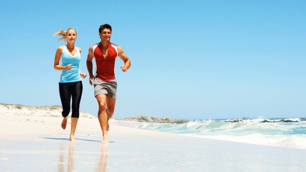 Beach running delivers a significant workout - and you get to have a swim straight afterwards.