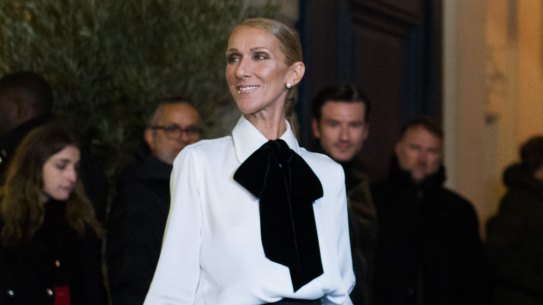 Canadian singer, Celine Dion, arrives for the Armani show as part of Paris Haute Couture Fashion Week Spring/Summer 2019-2020