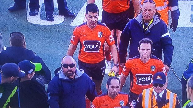 A Raiders member has been banned for 12 months for spitting at the referee.