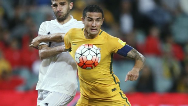Answering the call: Tim Cahill.