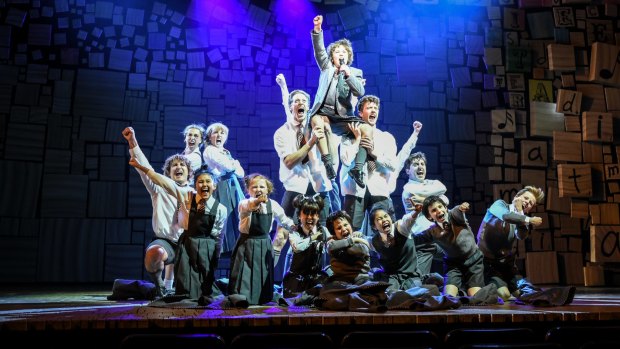 Matilda The Musical cast during a media call at the Lyric Theatre